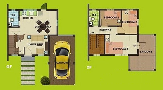 Carmina Uphill Floor Plan House and Lot in Trece Martires